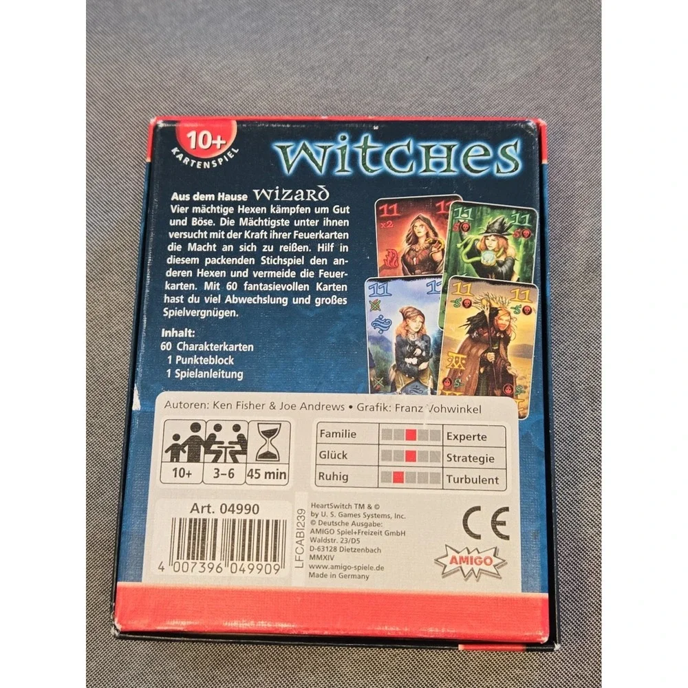 Witches Card Game Amigo 2014 Complete German Edition Wizard Series 3-6 Players